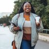 Beautiful businesswoman commuting in the city